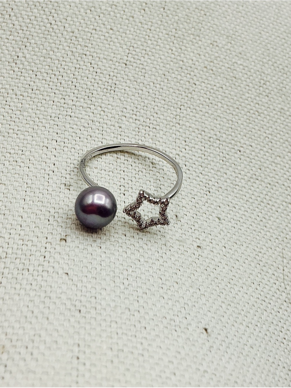 Pearl and Star Ring